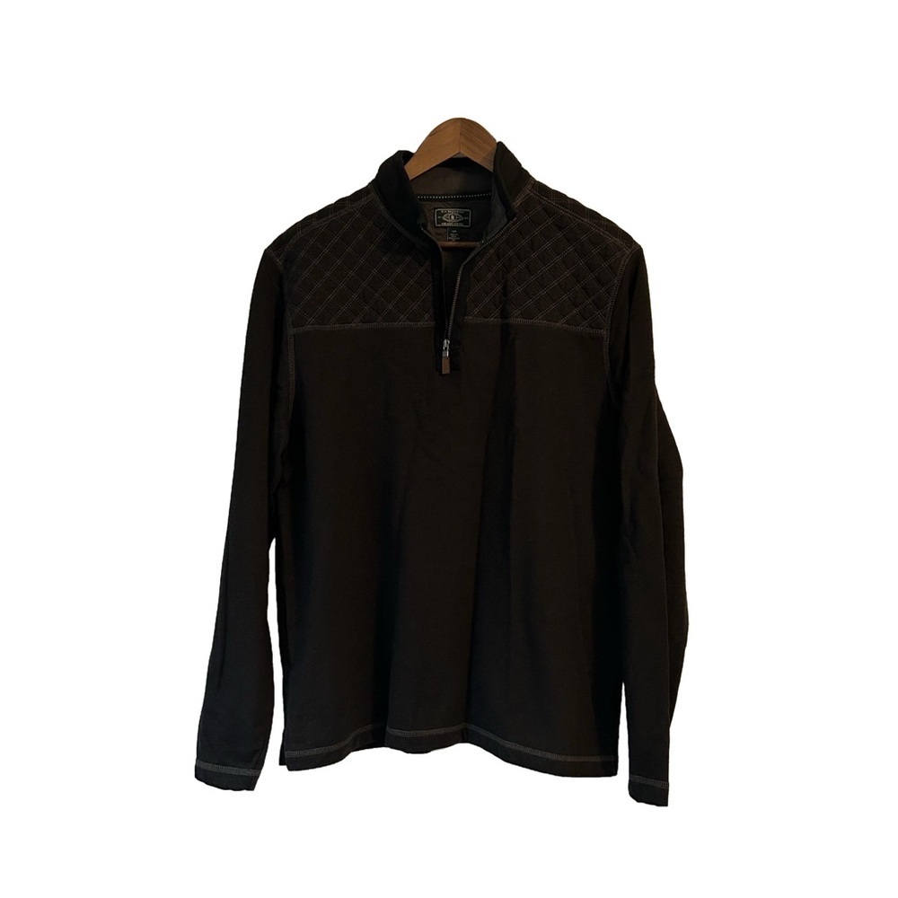 Men's Black Quarter-Zip Sweater